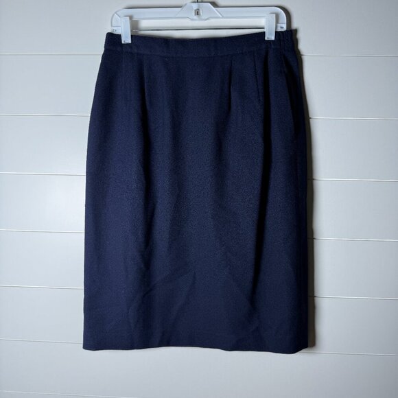 Emily Formal Suit Navy Size 12 Removable Collar, Skirt Pockets, Fully Lined - Picture 7 of 12